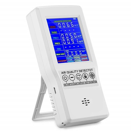 HP-5800D HOLDPEAK Air Quality Tester Industry and Various Occasion PM2.5/PM10 Detector Accurate Air Quality Monitor with Dot-Matrix LCD use for Home 