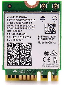 Intel Wireless-Ac 9260 M.2 Wi-Fi Card