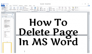 How To Delete Page In MS Word