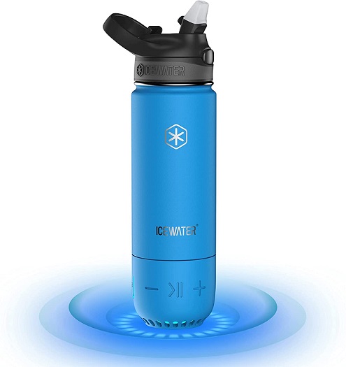 Vacuum Insulated Premium Water Bottle with Rechargeable Bluetooth Speaker