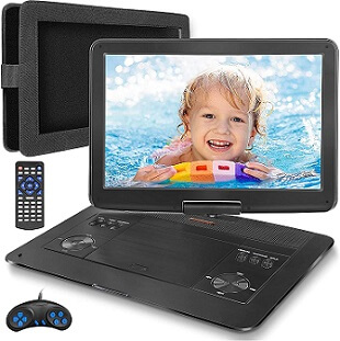 Car DVD Player with Headrest Mount,Arafuna 10.5 for car HDMI Input,  Portable