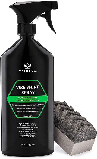 TriNova Tire Shine Spray No Wipe