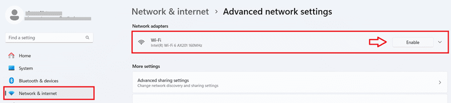 can't find my wifi network