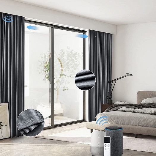 Top 87"-244" Smart Home Automatic Motorized Curtain Track Electric Curtain 
