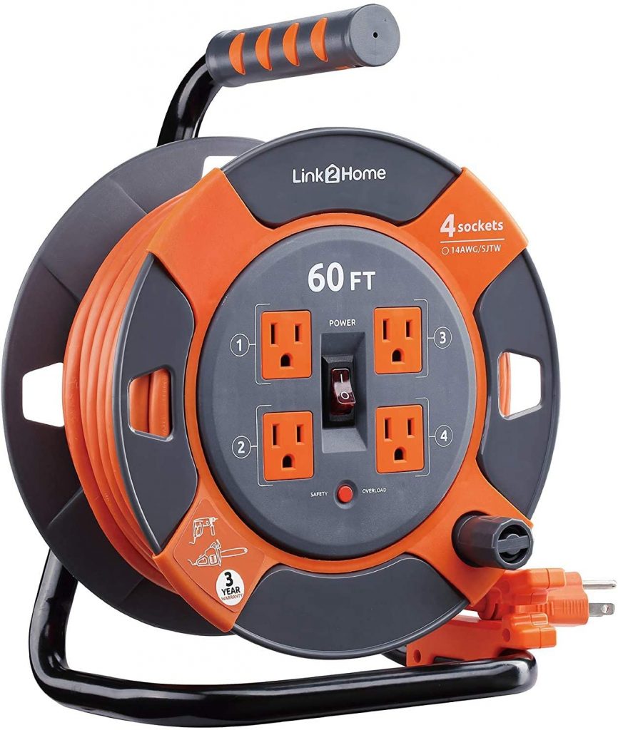 Link 2 Home Cord Reel Extension Cord