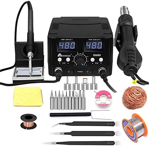 YIHUA 60W SMD Rework Soldering Iron Station Kit Variable Temperature 392-932℉ US 