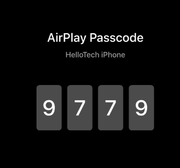 Airplay Passcode