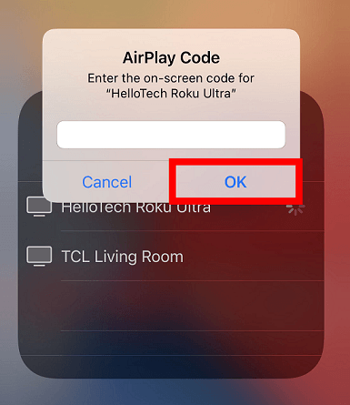 Enter Airplay Code