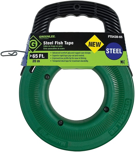 3/16 Tape Size Round Tape Profile Flexible Steel Fish Tape GREENLEE 100 ft 