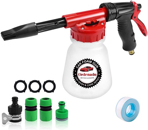 Garden Hose Foam Sprayer for Car Home Cleaning Turbo Car Interior Washing Kit Tornado Cannon Blaster Cleaner Kit with Nozzle Tips. Yililay High Pressure Car Washing Foam Gun 