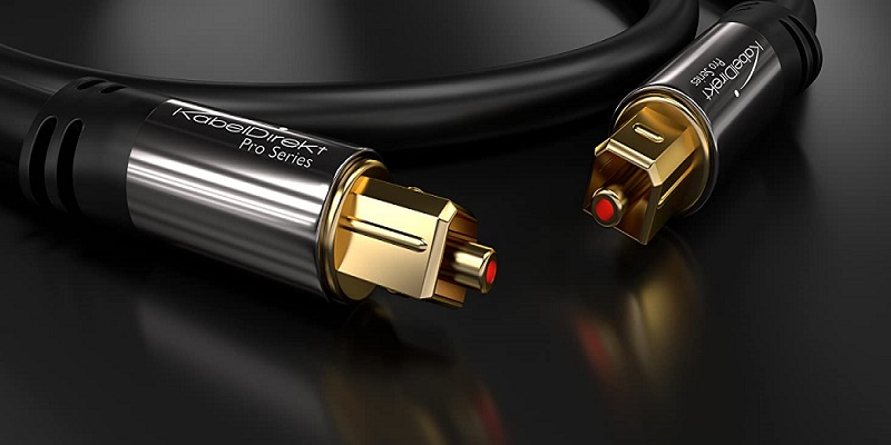 Optical TOSLINK Digital Audio Cable KabelDirekt 10 feet PRO Series 