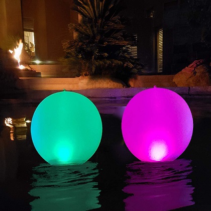 Set of 3 LumiSol Solar Floating Pool Lights 1 Hummingbird and 2-Dragonfly 