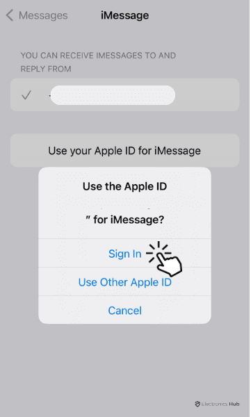 Sign Out Of iMessage and Then Sign Back In