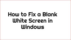 blank white screen