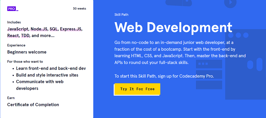 Become A Web Developer by Codeacademy