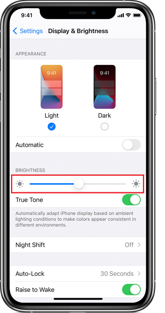 Change your iPhone’s Screen Brightness