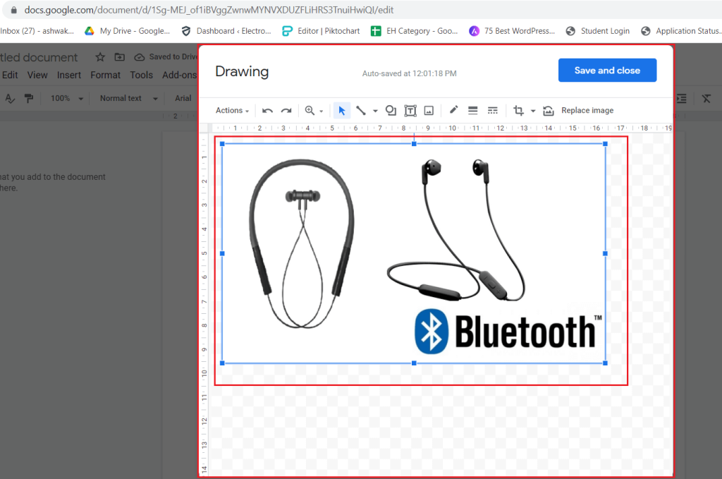 drawing the image in gdoc