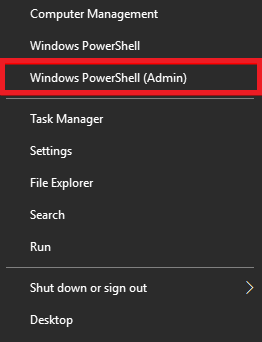 windows power shell Admin