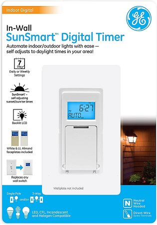 GE SunSmart In-Wall Digital Timer
