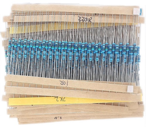 1280Pcs 1/4W Metal Film Resistors 64 Values 20Pcs each）1-10M Ohm Electronic Resistance Components Assorment Kit 