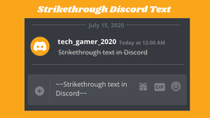 Strikethrough Discord Text