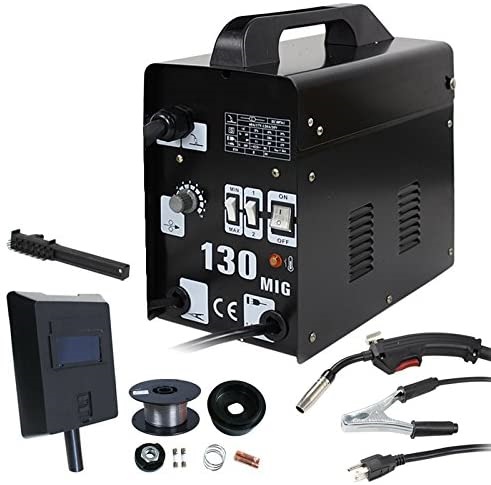 Super Deal PRO Commercial MIG 130 AC Flux Core Wire Automatic Feed Welder Welding Machine w/Free Mask 110V 