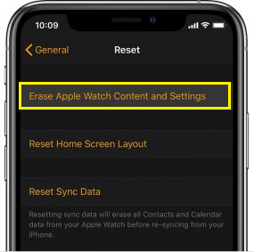 Erase Apple Watch Content and Settings