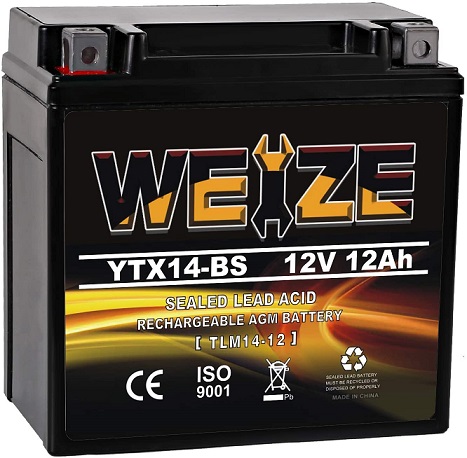 Weize YTX14 BS ATV Battery