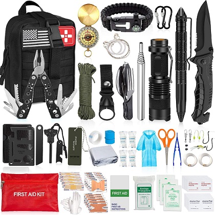 Aokiwo 200Pcs Emergency Survival Kit