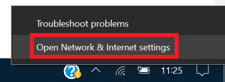 open network internet settings