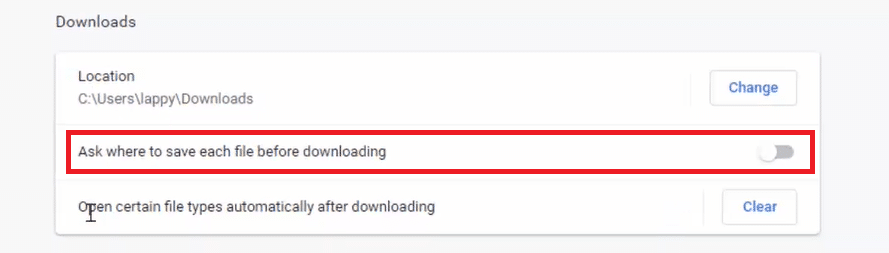 Ask where to save every file prior to downloadind