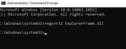 Re-register Explorerframe File