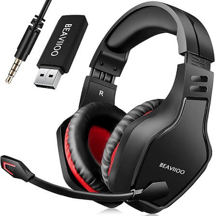 BEAVIIOO Wireless Headset With Microphone For Laptop