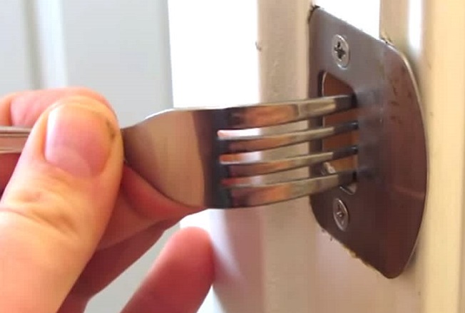 Lock Door With a Fork