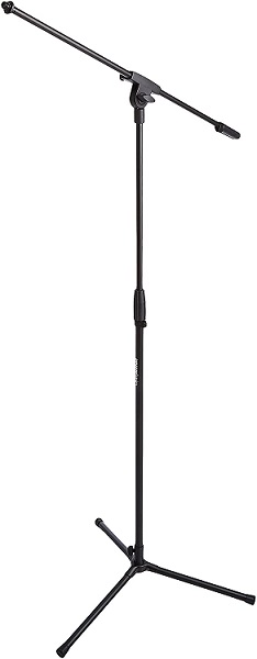 Mophead 66 Inch Professional Grade & Road-Ready Tripod Base Metal Microphone Stand with 33 Inch Telescoping Boom 