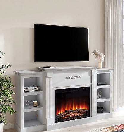 BELLEZE  Electric Fireplace TV Stand