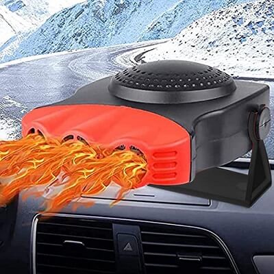 Black DDRADON 2022 New Upgrade Portable car Heater 12 Volt 150W Portable Heater for car 2 in 1 Heating Fan Defroster Demister 360° Rotatable Fast Heating Quickly Defrost 