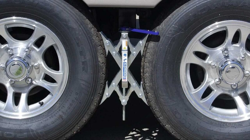 Wankic Camper Wheel Chock X Shaped RV Chocks Stabilizer for Travel Trailer,Anti-Move Tire Wheel Chock with Accessories-Pair 
