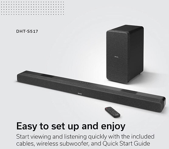 Denon DHT-S517 Sound Bar for TV