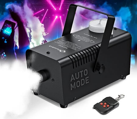 GIMS Halloween Witch Cauldron Fog Smoke Generator with 12 LED Automatic sensors Fog Smoke Generator Fog Spray Pool Suitable for Office and Family Rooms Fog Machine Atomizer 