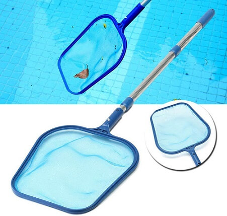POOLWHALE Professional Pool Skimmer Net, Heavy Duty Swimming Leaf Rake  Cleaning Tool with Deep Fine Nylon Mesh Net Bag - Fast Cleaning,Easy Scoop