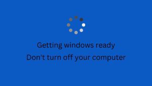 Getting Windows Ready Stuck