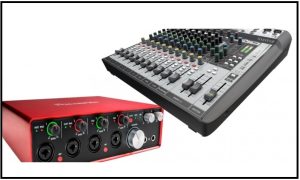 audio interface vs mixer