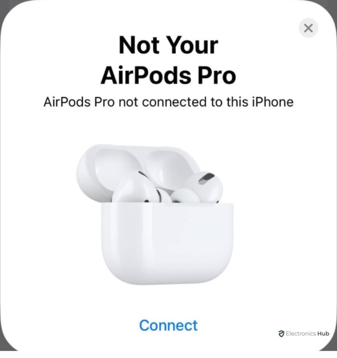 tap to connect airpods