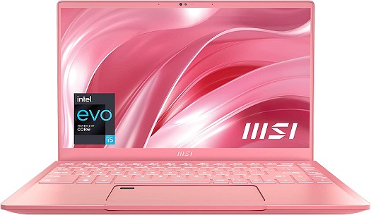 MSI Prestige Pink Laptops 
