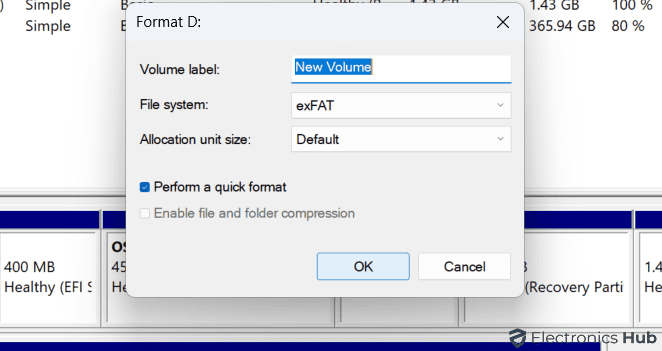 chosen formatting configurations