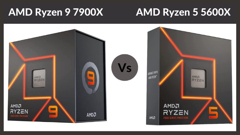 AMD Ryzen 9 7900X vs AMD Ryzen 5 7600X - ElectronicsHub