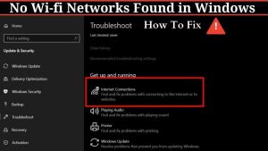 No Wi fi Networks Found Windows