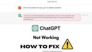 chatGpt Not Working