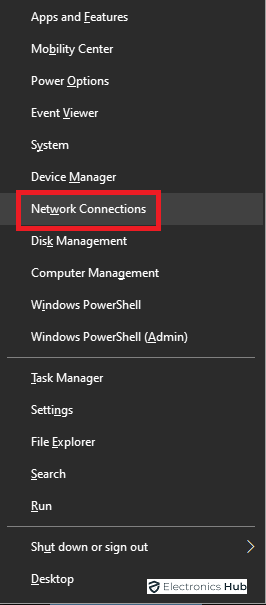 Open network connections